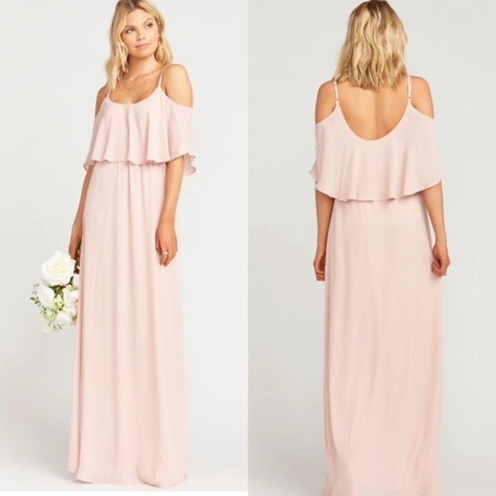 NWT Show Me Your Mumu Caitlin Ruffle Maxi Dress Wedding Bridesmaid Medium